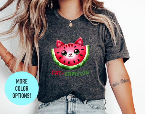 Cat-Ermelon Funny Shirt, Womens Cat Shirt, Cat Lovers Gift, Birthday Gift Shirt, Cute Cats Shirt, Funny Kitten Shirt, Funny Shirts
